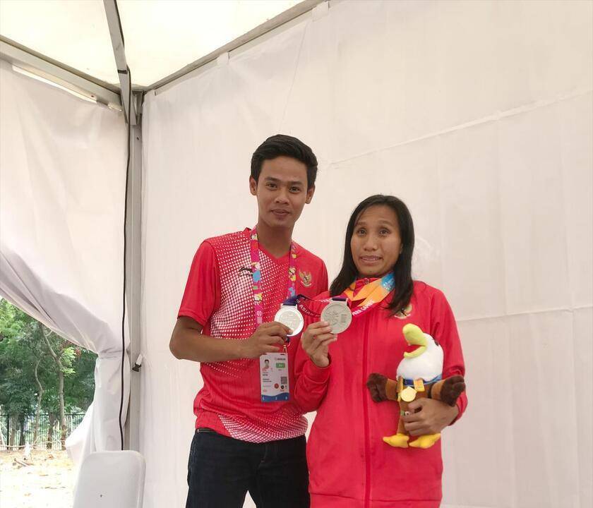 121018atlet uns Ni Made Arianti Putri di Cabang Olahraga (Cabor) Atletik dan Sri Sugiyanti