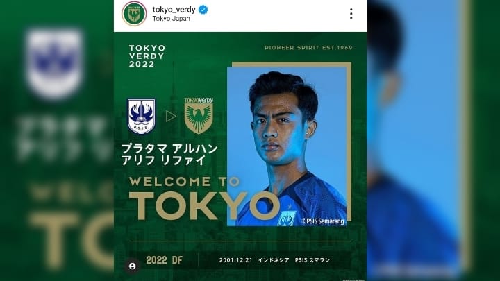 Tangkapan Layar akun Instagram resmi klub, @tokyo_verdy