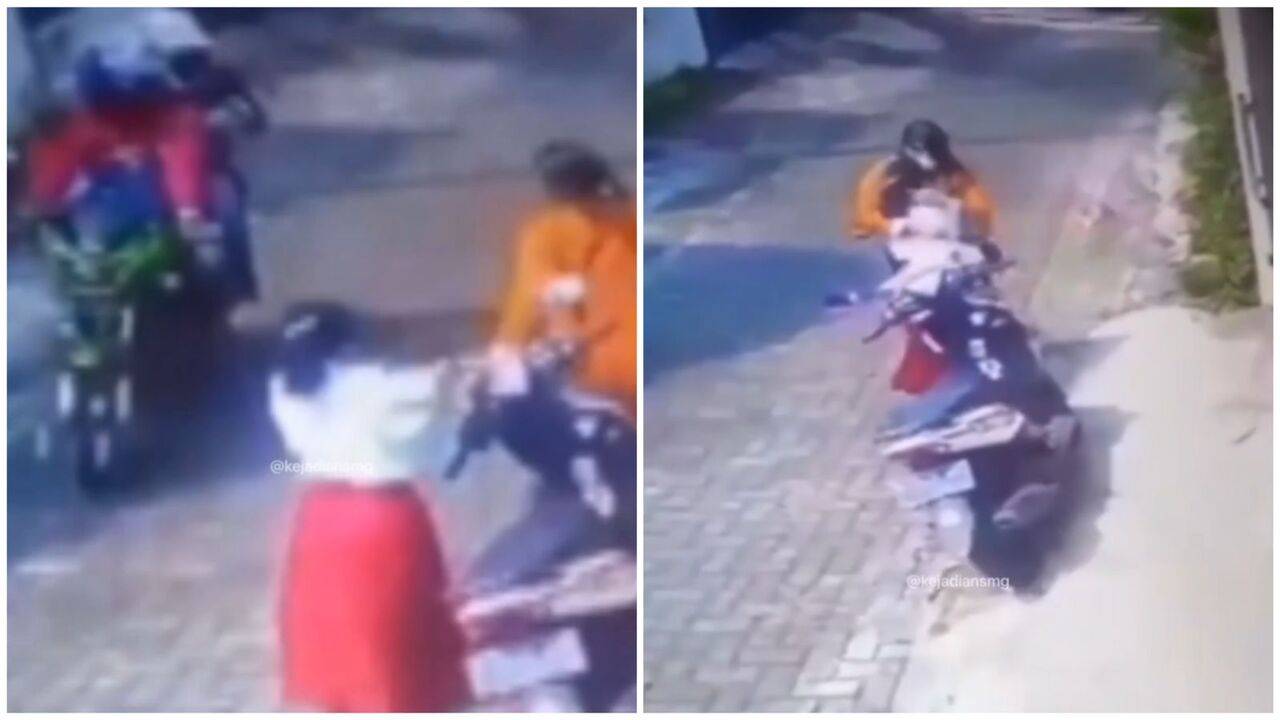 Rekaman CCTV saat Seorang Ibu Ditembak Orang Tak Dikenal | Foto : Instagram @kejadiansmg