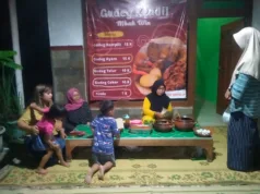 Warga di Dukuh Munggur RT 23, Desa Tunggul Kecamatan Gondang, Kabupaten Sragen, Jawa Tengah menggelar acara UMKM dan pasar malam | Huri Yanto