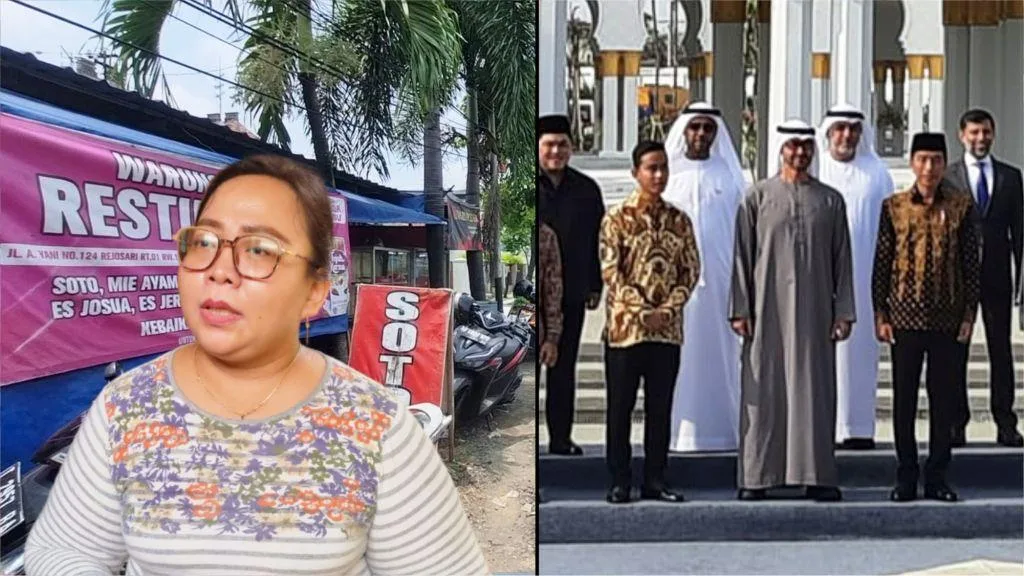 Kolase Foto Dian, pemilik warung makan Restu Bunda dan Foto Peresmian Masjid Raya Syeikh Sayid