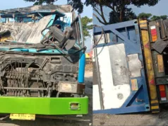 Kecelakaan maut di jalur pantura, tepatnya di jalan raya pasar Banggi, Kabupaten Rembang, Provinsi Jawa Tengah, Jumat (10/3/2023) Pukul 13:00 WIB | Huri Yanto