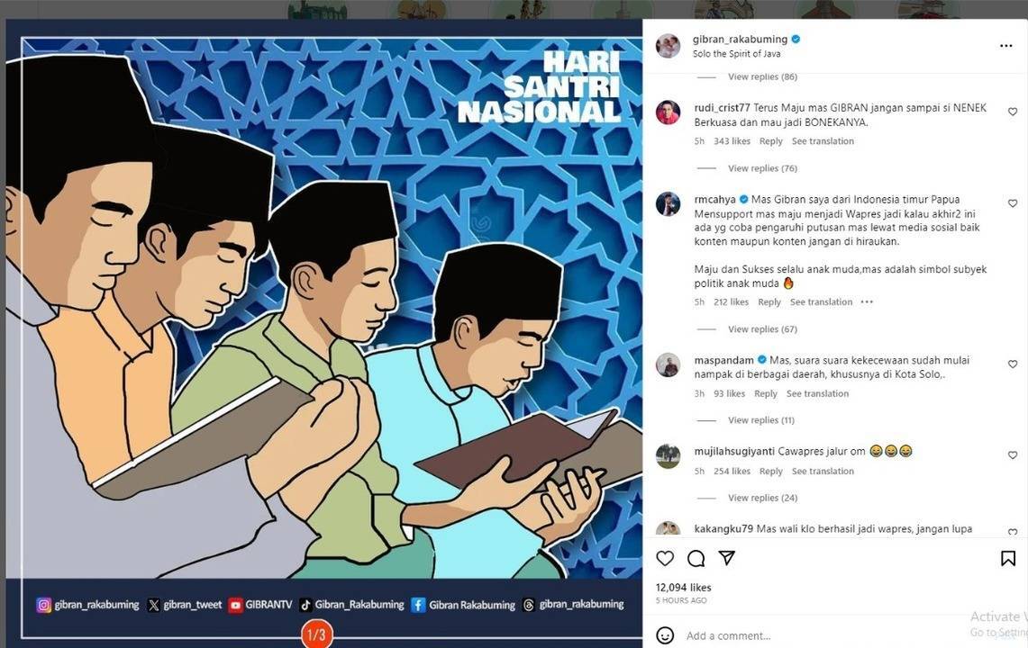 ig gibran banjir protes