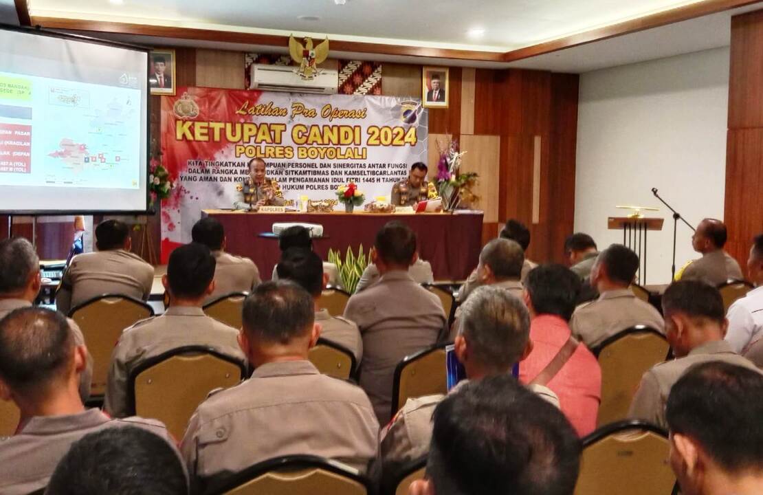 Polres Boyolali Gelar Latihan Pra Operasi Ketupat Candi 2024