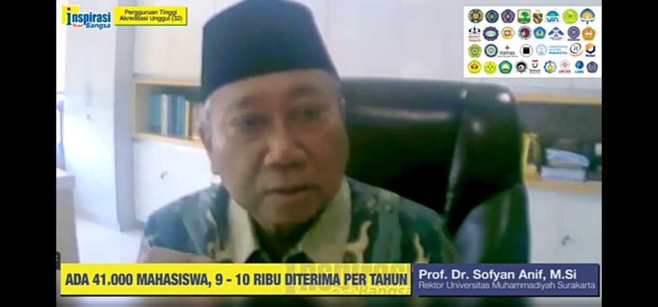 Rektor UMS, Prof Sofyan Anif