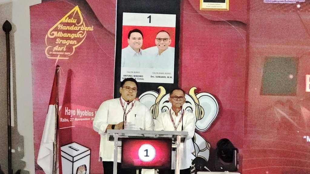 Paslon nomor urut 1 Untung Wibowo Sukawati - Suwardi