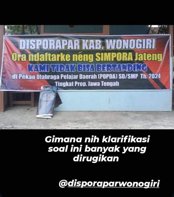 Atlet Wonogiri Tak Bisa Ikut POPDA Jateng, Sebatas Penggembira Alias Pupuk Bawang