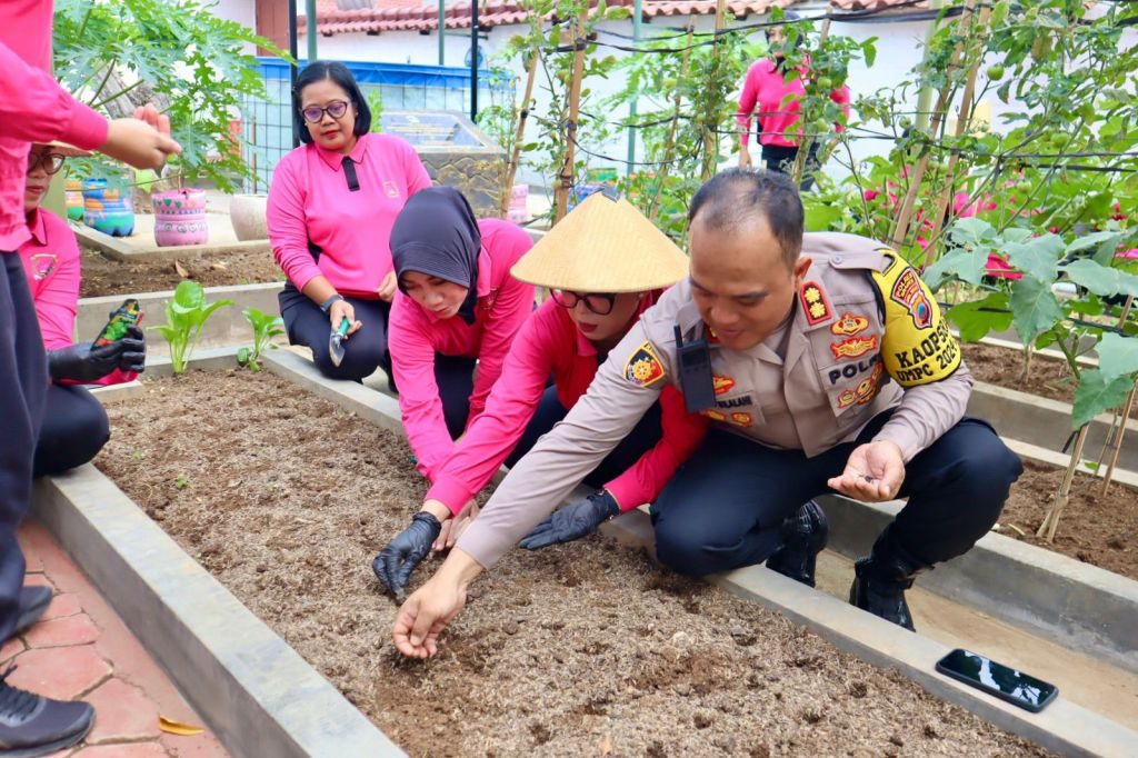 Optimalkan Swasembada Pangan, Kapolres Sragen AKBP Petrus Parningotan Silalahi Bersama Bhayangkari Kelola Lahan P2L