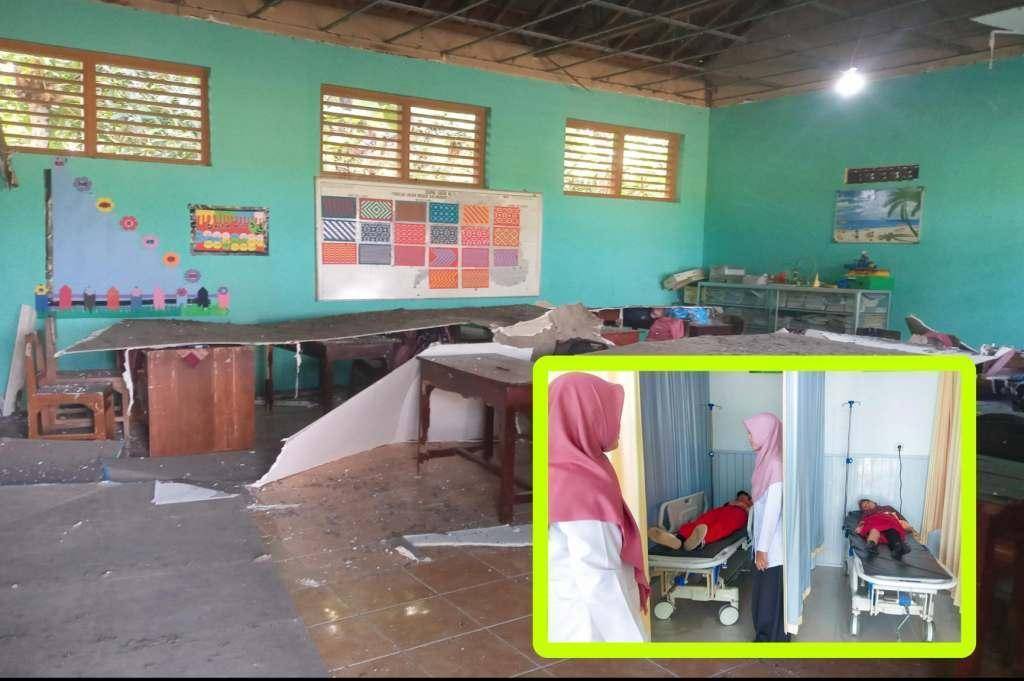 Plafon SDN Kalimacan Kalijambe Sragen Roboh