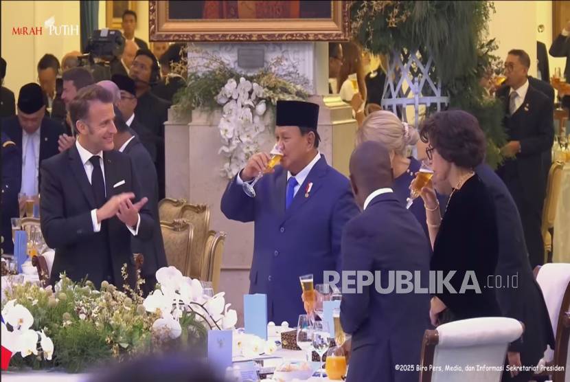 presiden ri prabowo subianto-dan presiden prancis emmanuel macron