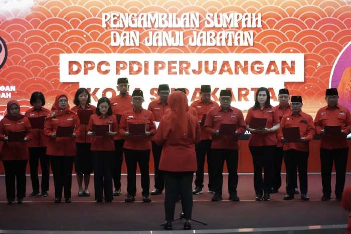 Target 30 Kursi dan Menang Pilkada, DPC PDIP Solo Periode Baru Resmi Dilantik