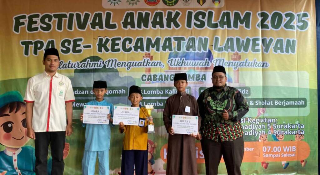 Festival Anak Islam 2025 Laweyan, Ratusan Santri TPA Unjuk Bakat di Ajang Lomba Keislaman
