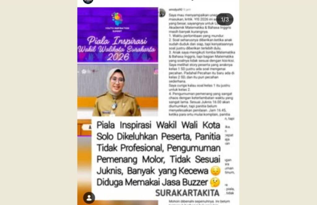Viral Piala Inspirasi Wakil Walikota Solo Dihujat Karena Diduga Pakai Buzzer, Begini Kata Panitia