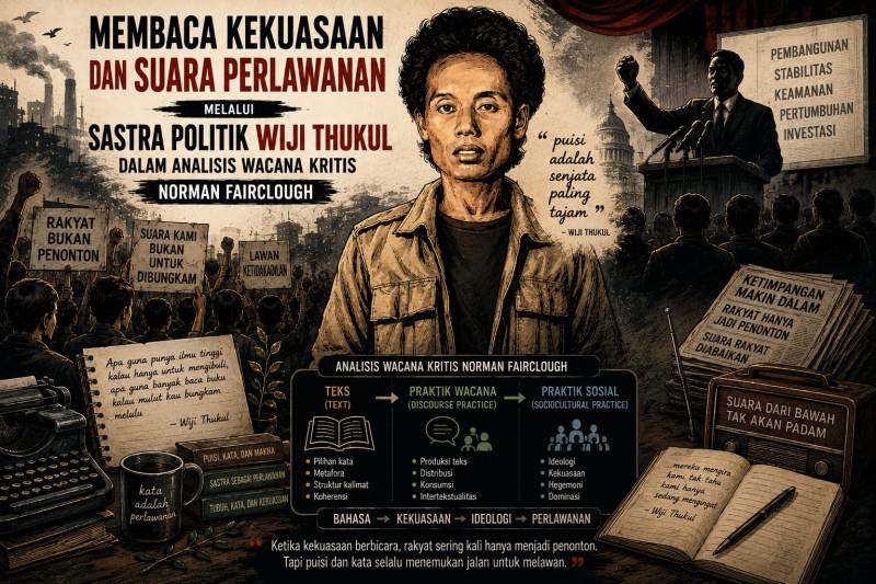 Bahasa Kekuasaan dan Suara Perlawanan: Analisis Karya Sastra Wiji Thukul melalui Teori Norman Fairclough