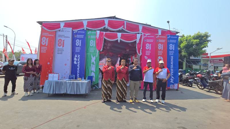Pertamina Menggelar Upacara Kemerdekaan RI Ke 81 di SPBU Tunjungan Sragen