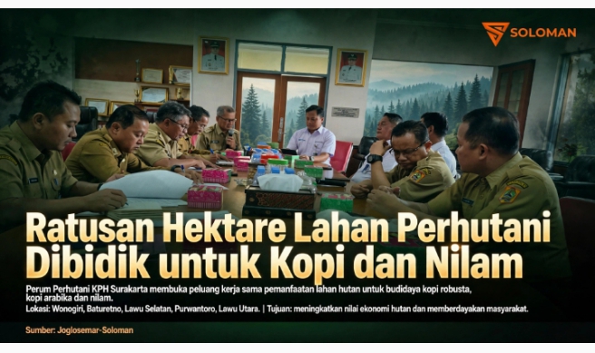 Ratusan Hektare Lahan Perhutani di Wonogiri Dibidik untuk Kopi dan Nilam, Baturetno hingga Lawu Selatan Masuk Peta