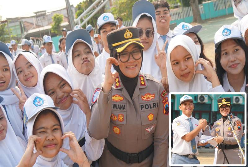Semarak HKN di SMAN 1 Sragen: Kapolres Beri Apresiasi Pelajar Berprestasi Hingga Selfie Bareng Gen Z