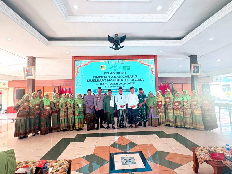 719 Pengurus Muslimat NU Wonogiri Dilantik, Stunting hingga Pernikahan Dini Jadi PR